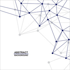 White neural network illustration abstract background