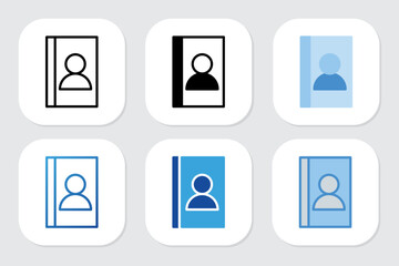 contact icons with various design styles