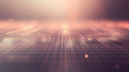 Futuristic grid patterns on a soft muted background with subtle glowing effects