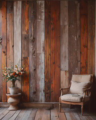 Warm wood wall background. Graphic for illustration.