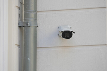 Security Camera Successfully Mounted on the Wall for Optimal Surveillance Purpose and Use