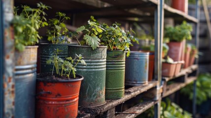 Visualize a garden shed stocked with cans of fertilizer and pesticides. Gardeners use the cans to nourish plants and protect them from pests and diseases.