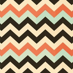 Seamless geometric pattern zigzag and polka dot designs rendered in bright contrasting colors for a dynamic background