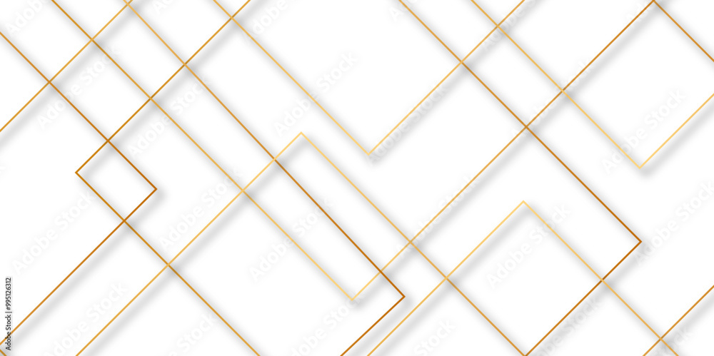 Leinwandbilder Abstract background golden square stock line background. abstract artistic of geometric background Gold gradient abstract seamless vector pattern. Minimal style website banner, decoration Vector.	