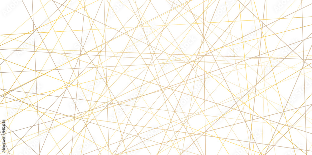Fototapete Abstract golden lines with white background. Creative and geometric shape with luxury pattern and paper texture design. abstract background with stripes for website design Technology background.	