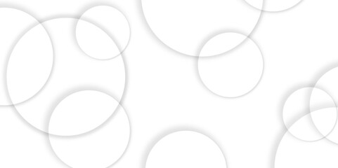 Abstract background with circle white abstract geometric background with soft light white paper circles in design .Gray abstract. Modern design background for report and project presentation template.