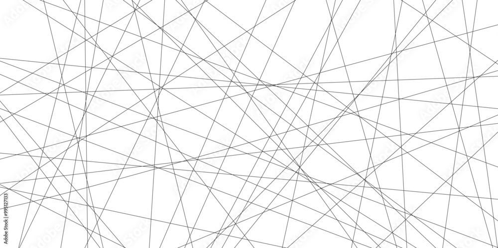 Poster Abstract black lines with white background. Creative and geometric shape with luxury pattern and paper texture design. abstract background with stripes for website design Technology background.	