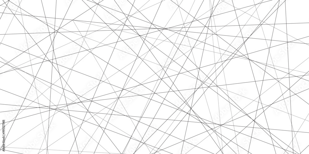 Aufkleber Abstract black lines with white background. Creative and geometric shape with luxury pattern and paper texture design. abstract background with stripes for website design Technology background.	