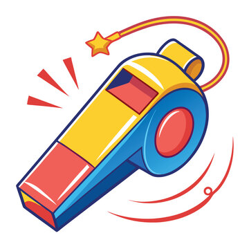 recommend clip art: Whistle vector illustration