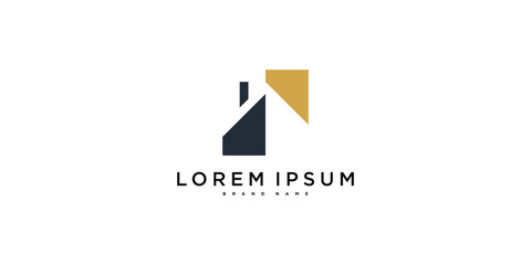 Modern creative home logo design concept. Premium Vector