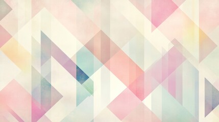 Modern Geometric Pastel Abstract Pattern with Clean Lines
