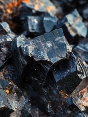 Fototapeta premium Industrial Texture: Coal Pieces