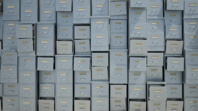 Endless rows of document boxes. Eternal storage.