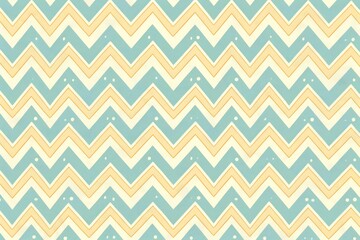Seamless geometric pattern zigzag and polka dot designs rendered in pastel hues for a playful retro background