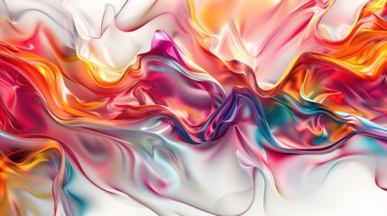 Fototapeta premium Abstract background with colorful liquid wave flow