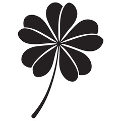 Clover flower silhouette vector art