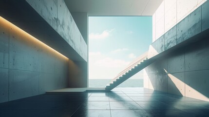 Obraz premium fotografÃ­a minimalista sobre arquitectura, imagen estilo comercial, iluminaciÃ³n Ã³ptima 4k 