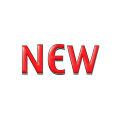 Fototapeta premium Red 3D New Sign