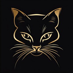Cat logo on isolated background