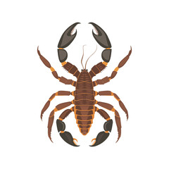 A stylized geometric vector illustration of a lobster with polygonal shapes and sharp angles. Perfect for marine life, seafood, or modern design projects that require a unique artistic approach