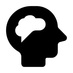 Brain Inside Head Icon