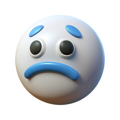 Fototapeta premium Emojis Sadness 3d cartoon style illustration