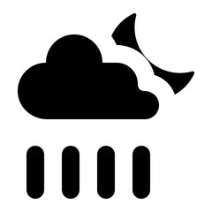 Cloud Moon Rain Icon