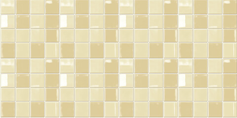 a seamless pattern of perfectly square, glossy wheat tiles with white grout