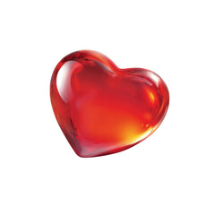 Red Glass Heart Shape