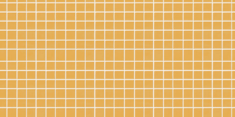 a seamless pattern of perfectly square, semi-matte amber tiles with white grout