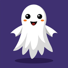 white Halloween ghost Catton illustration