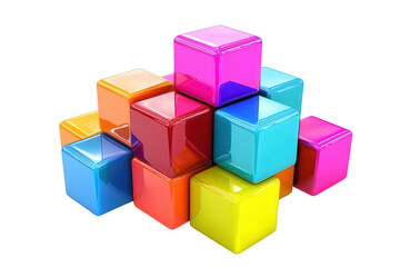 Obraz premium Colorful building blocks stacked together