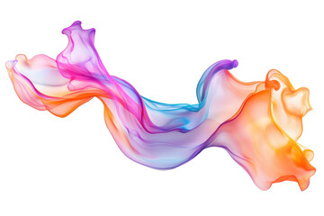 Naklejka premium Colorful abstract paint wave, white isolate background