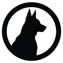 Belgian Malinois Silhouette – Vector Illustration, Transparent Background, Perfect for Logos