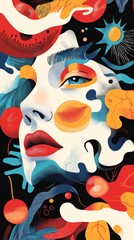 Obraz premium Bold World Vegan Day poster celebrating veganism with modern elements.