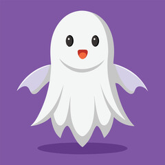 white Halloween ghost Catton illustration