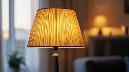 lamp on the table and empire lamp shade