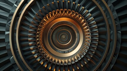 Abstract geometric art with round textures. Circle background in a decorative concept.