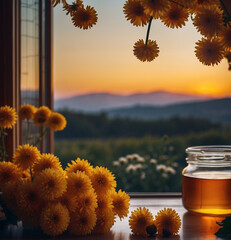 honey and sunflower seeds