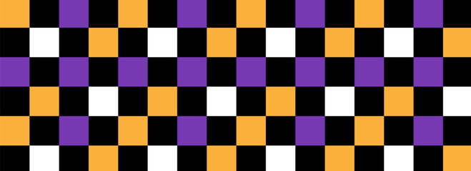 Abstract geometric seamless pattern Halloween. Scandinavian style mosaic.