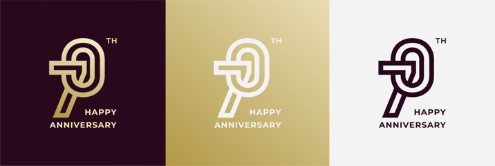 Logo 70th, 70 years anniversary, Creative design template for celebration, greeting and invitation. Editable file