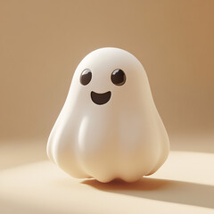 Cute minimalist  ghosts on a Clean Background