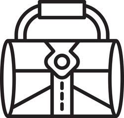 Fashion Bag Icon Line Art