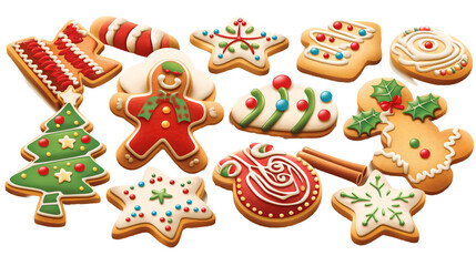 Fototapeta premium christmas gingerbread cookies and gingerbread