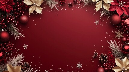 New Year and Christmas vector vertical frame for text and photo. Background for diplomas, cards, invitations, certificates.