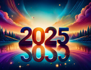 Happy New Year 2025 Concept