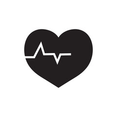 Heart beat logo icon