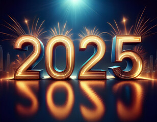 Happy New Year 2025 Concept