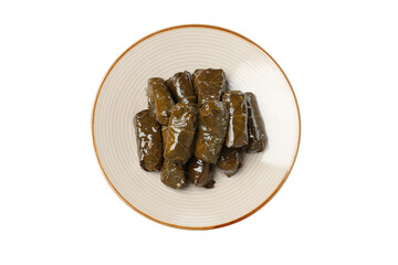 PNG,Dolma in a bowl, isolated on white background