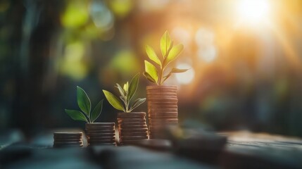 Ladder of success in business growth concept